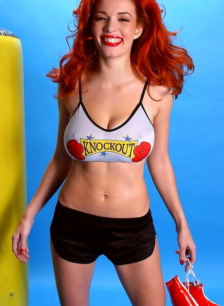 Sexy british red-haired Danielle Riley in hot erotic scene 